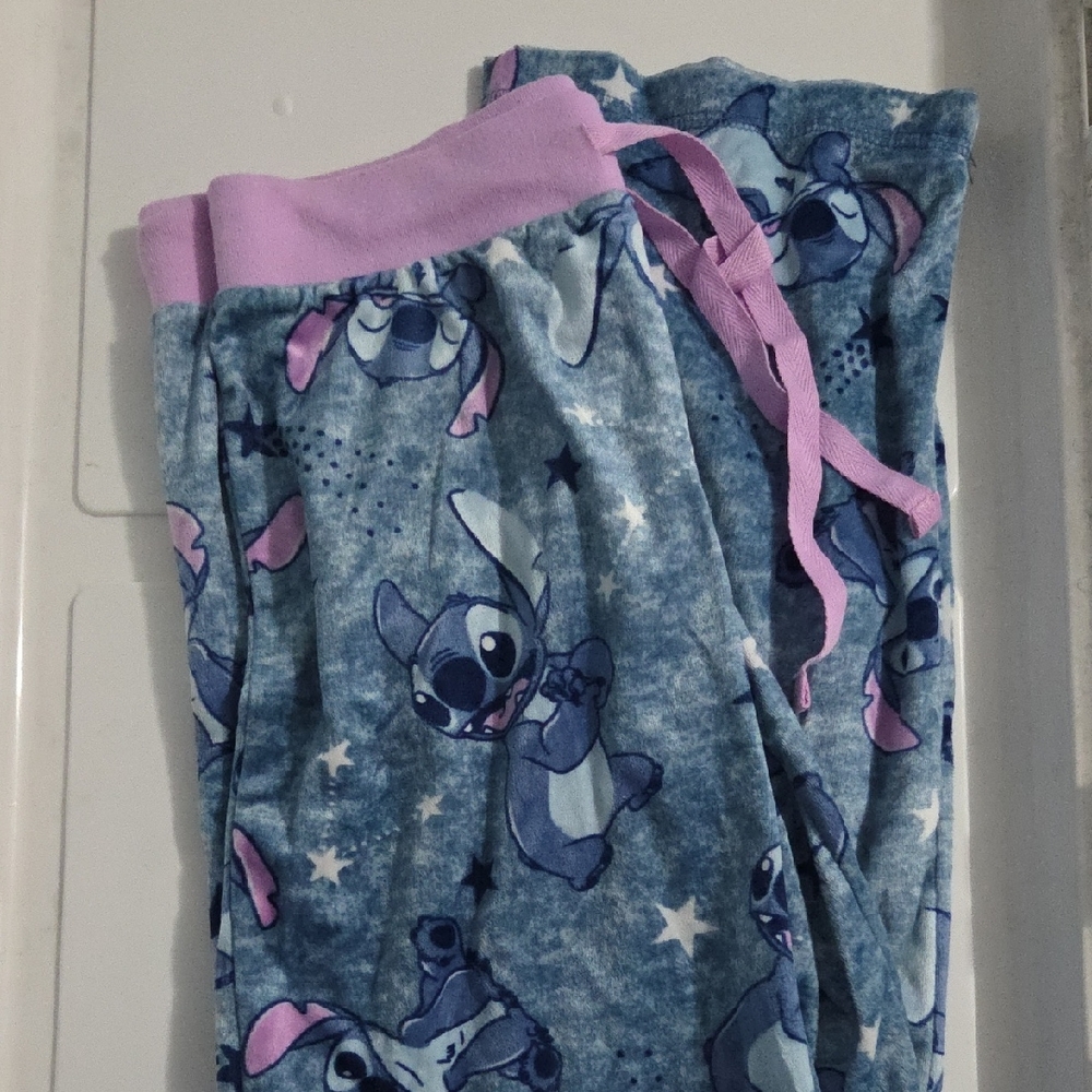 Disney Stitch Blue and Pink Kids Pajama Bottoms